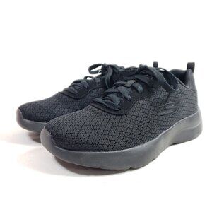 Skechers Womens  Size 7 Black Athletic Sneakers Lightweight Breathable Mesh